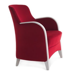 sillón contemporáneo / de tejido / de cuero / tapizado