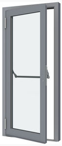 puerta de entrada / abatible / de aluminio / de alta resistencia