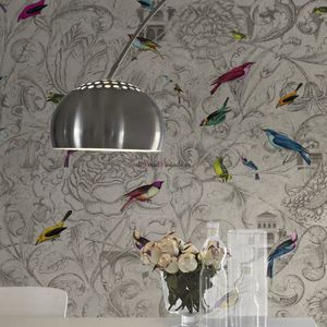 papel pintado moderno / con motivos florales / con motivos animales / sin tejer