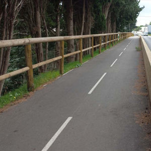 valla para el paso de bicicletas