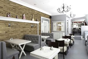 revestimiento de pared de roble