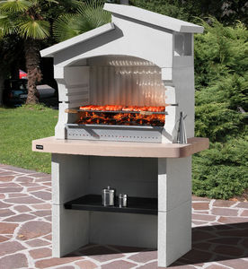 barbacoa de carbón / de leña / fija / de piedra reconstituida