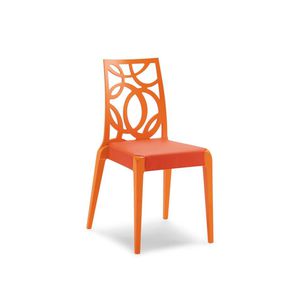 silla moderna / tapizada / apilable / con patas estándar