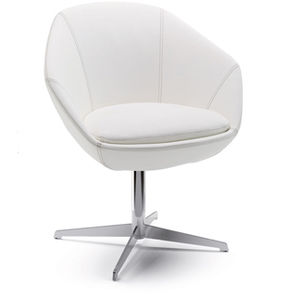 silla moderna / tapizada / con reposabrazos / con patas en forma de estrella