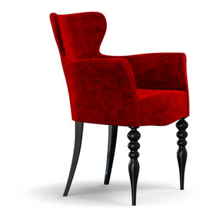 sillón clásico / de tejido / de haya / con patas estándar