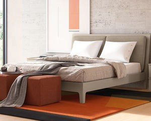 cama de matrimonio / contemporánea / de madera lacada