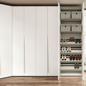 armario de esquina / contemporáneo / de melamina / con puertas batientes