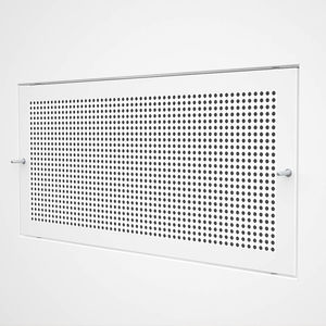 rejilla de ventilación de acero inoxidable / de acero / rectangular / blanca