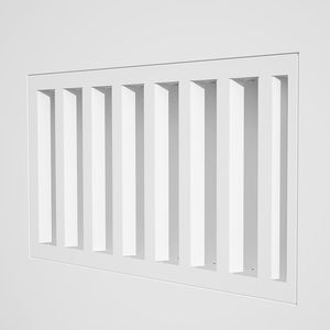 rejilla de ventilación de acero inoxidable / de acero / rectangular / blanca