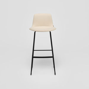 silla de bar contemporánea / tapizada / patín / ergonómica