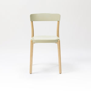 silla contemporánea / tapizada / apilable / de tejido