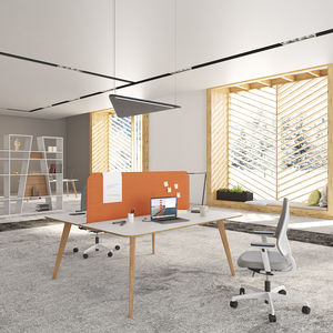 escritorio para open space / de roble / de MDF / de melamina
