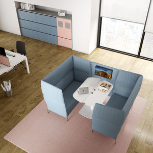 sofá modular / moderno / de tejido / de cuero