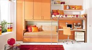 habitación para niños de madera