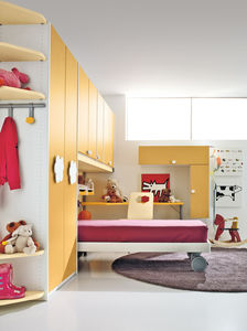 habitación para niños naranja