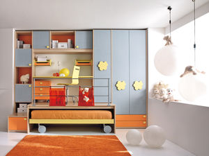 habitación para niños naranja