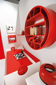 habitación para niños roja