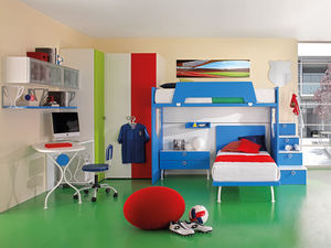 habitación para niños roja / para niño