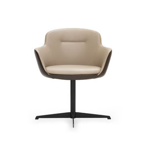 silla de visita moderna / giratoria / con reposabrazos / tapizada