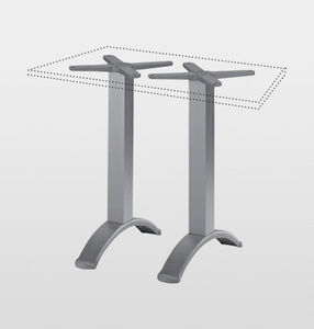 base de mesa de aluminio