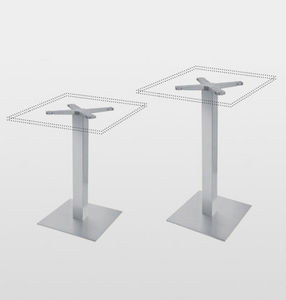 base de mesa de acero inoxidable