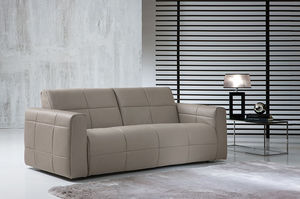 sofá cama / contemporáneo / de cuero / 2 plazas