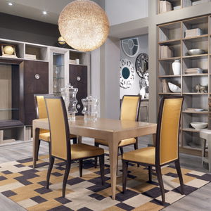 mesa de comedor clásica / de cerezo / con base de cerezo / rectangular