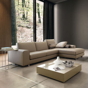sofá modular / contemporáneo / de cuero / de tejido