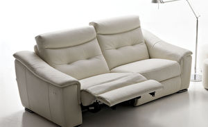 sofá modular / moderno / de cuero / 2 plazas