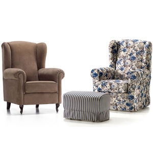 sillón clásico / de tejido / de cuero / Bergere