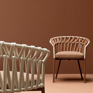 silla de comedor de tejido acrílico