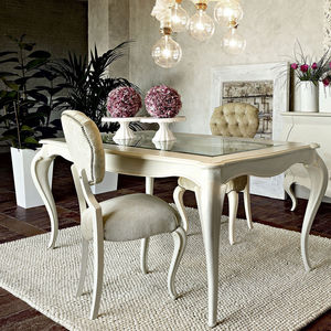 silla de estilo / de tejido / de madera