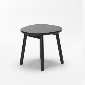 taburete contemporáneo / de fresno / con patas estándar / negro