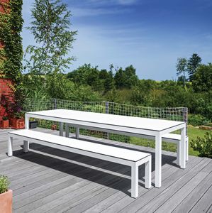 conjunto de mesa y banco contemporáneo