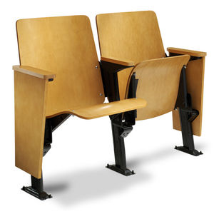silla de auditorio de madera de frondosa