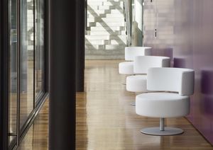 sillón contemporáneo / de tejido / giratorio