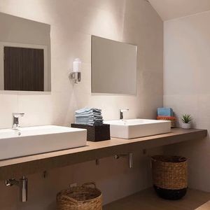 encimera de lavabo de chapa de madera