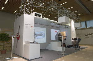 estructura de recepción para exposición