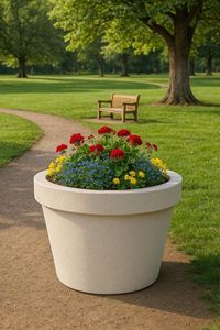 jardinera de hormigón