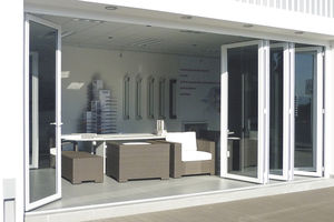 cortina de cristal plegable