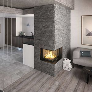 chimenea insertable de esquina