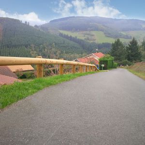 barrera de seguridad de madera