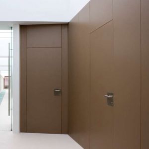 puerta de servicio / abatible / de madera / acústica
