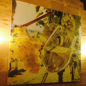 panel acústico mural / de madera / decorativo / impreso
