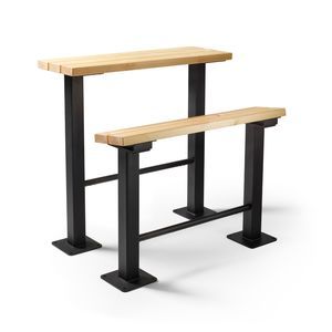 conjunto de mesa y banco contemporáneo