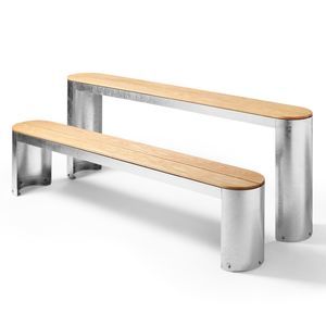 conjunto de mesa y banco contemporáneo