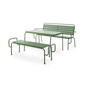 conjunto de mesa y banco contemporáneo