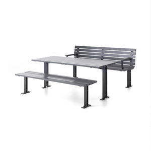 conjunto de mesa y banco contemporáneo