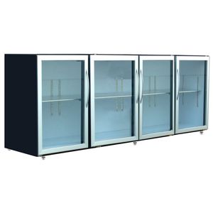 frigorífico profesional / bajo encimera / de 4 puertas / de acero inoxidable