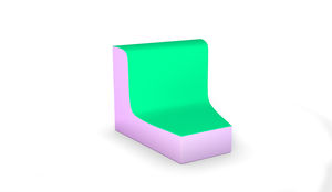 sillón bajo contemporáneo / de espuma / de esquina / para parvulario